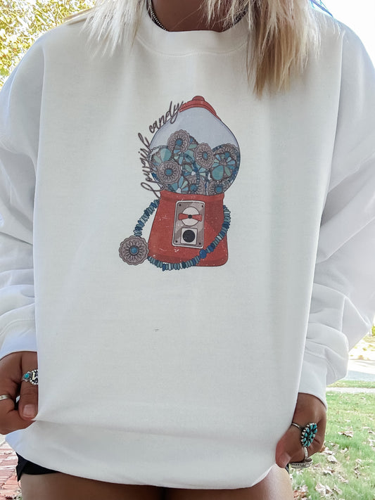 Cowgirl Candy White Sweatshirt