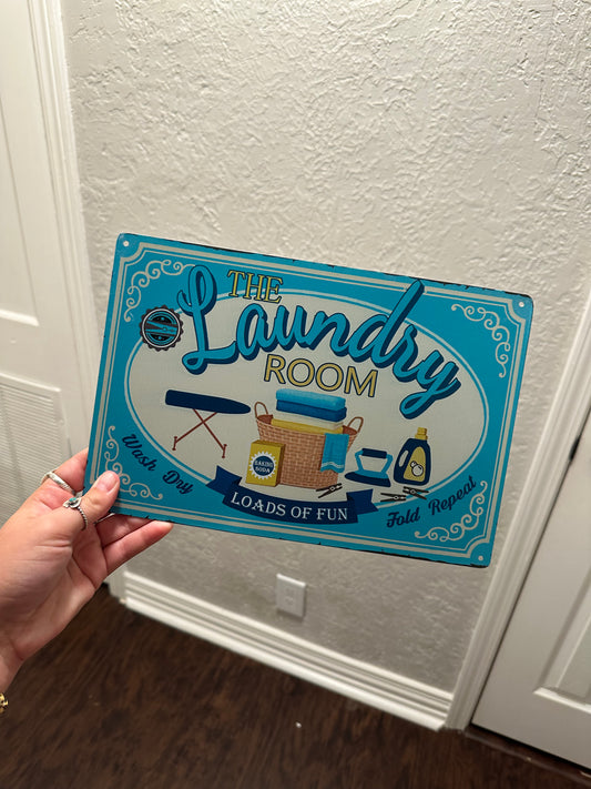 Metal Laundry Sign #2 *MAKENZIES CLOSET*