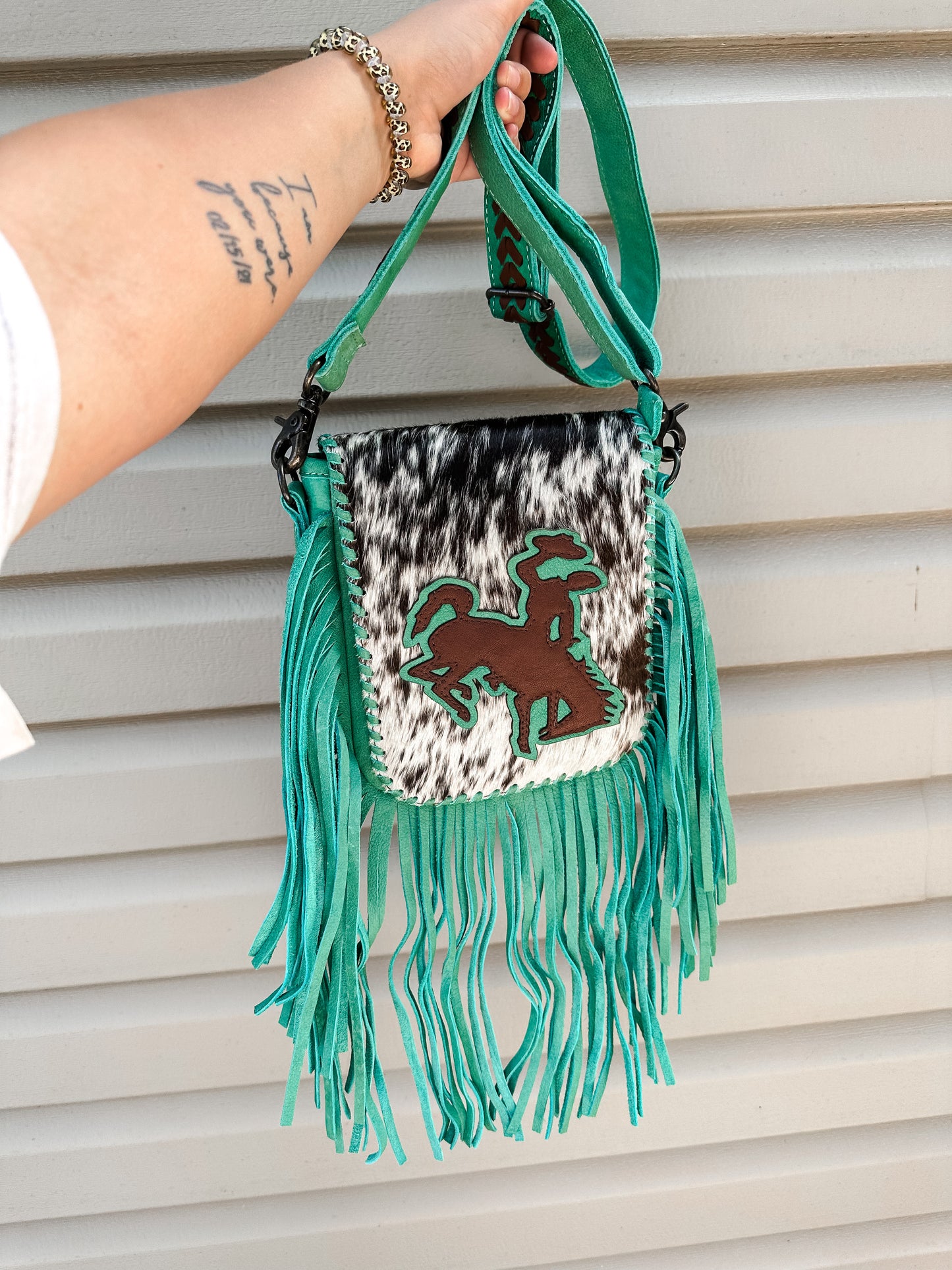 Genuine Cowhide & Leather Bronc Purse