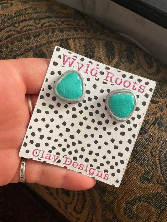 Simple Small Clay Stud Earrings