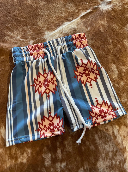 Kid’s Boys Aztec Swim Trunks