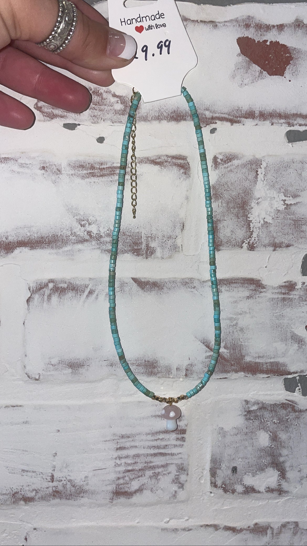 Turquoise Mushroom Choker