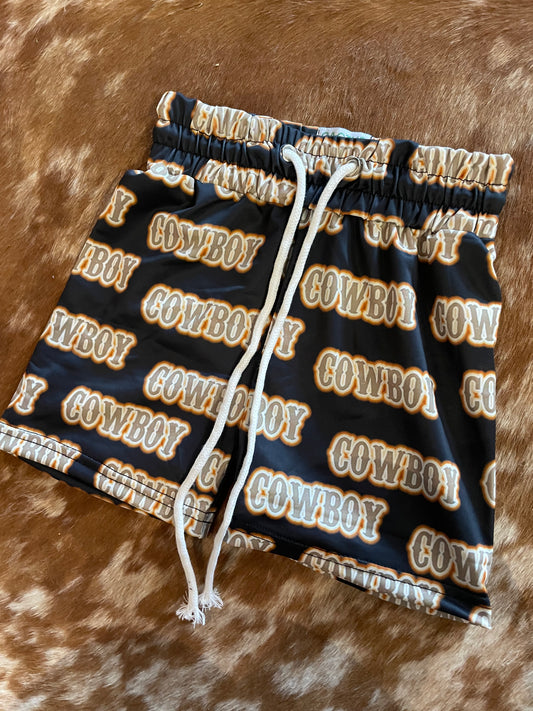 Kid’s Boys Cowboy Swim Trunks